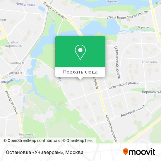 Карта Остановка «Универсам»