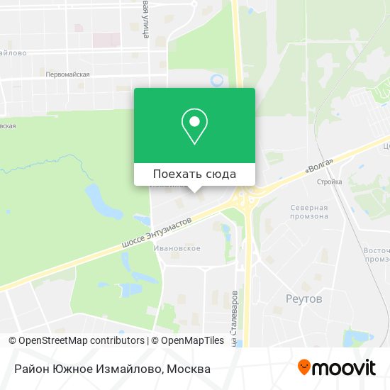 Карта Район Южное Измайлово