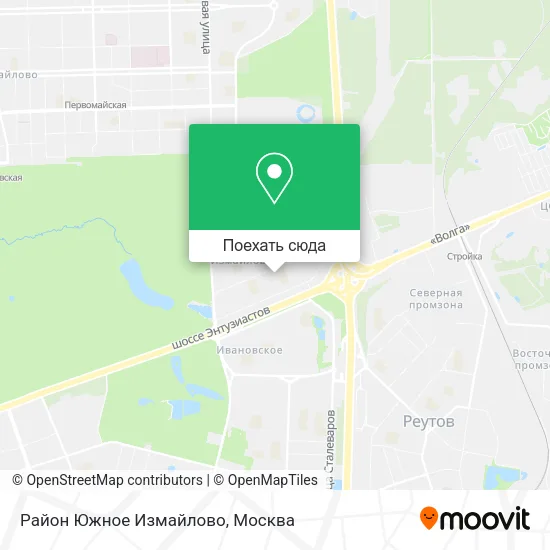 Карта Район Южное Измайлово