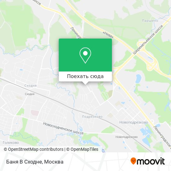 Карта Баня В Сходне