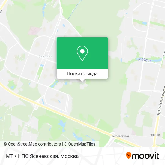 Карта МТК НПС Ясеневская