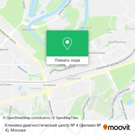 Карта Клинико-диагностический центр № 4 (филиал № 4)