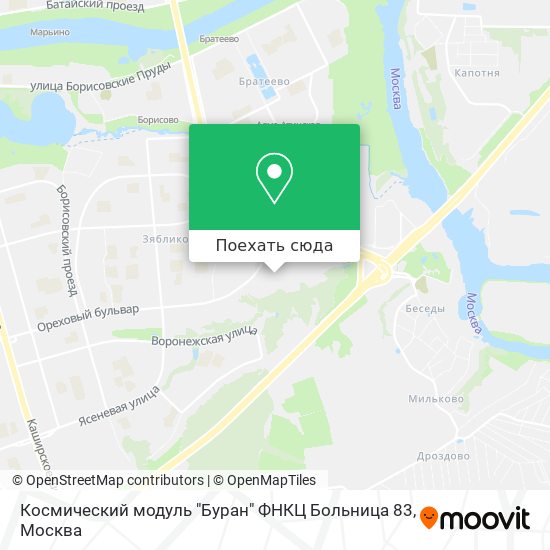 Карта Космический модуль "Буран" ФНКЦ Больница 83