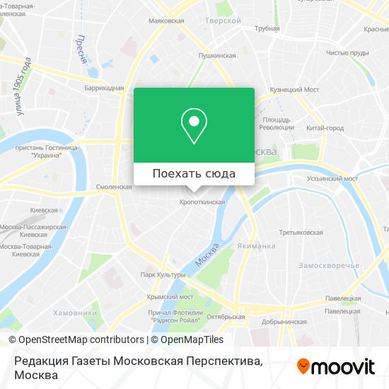 Карта Редакция Газеты Московская Перспектива