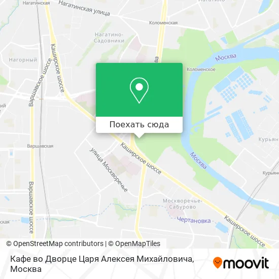 Карта Кафе во Дворце Царя Алексея Михайловича