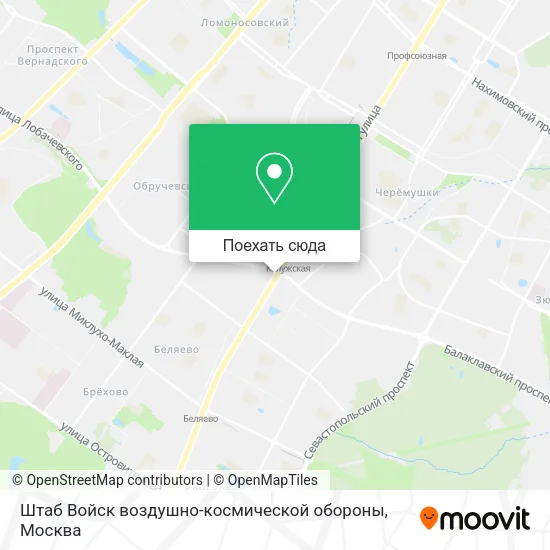 Карта Штаб Войск воздушно-космической обороны