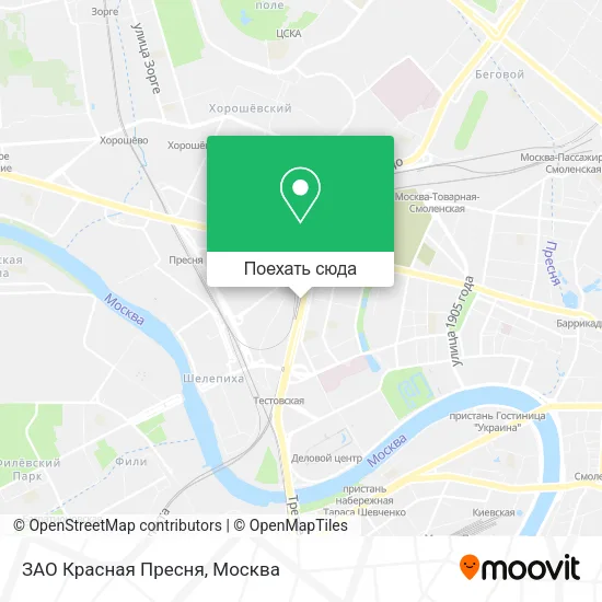 Карта ЗАО Красная Пресня