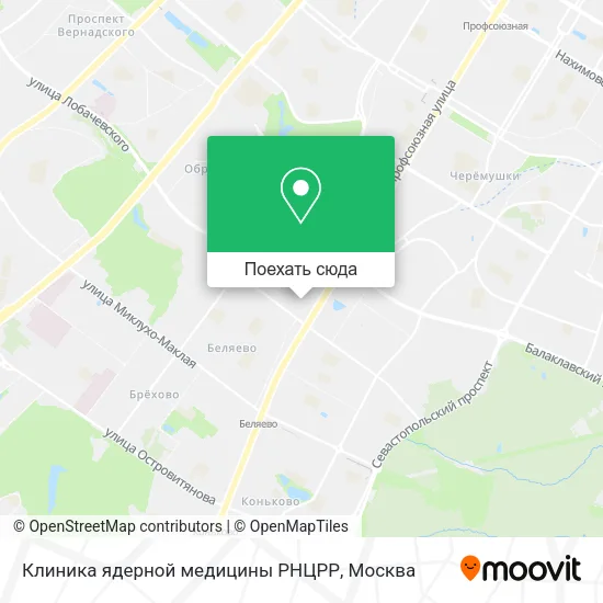 Карта Клиника ядерной медицины РНЦРР