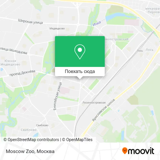 Карта Moscow Zoo