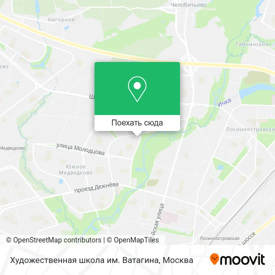 Карта Художественная школа им. Ватагина