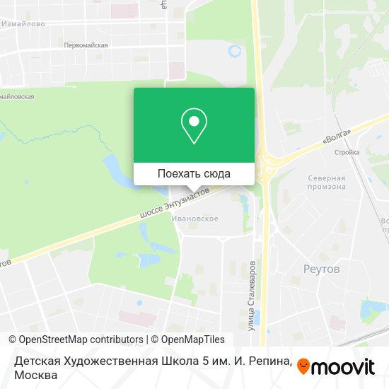 Карта Детская Художественная Школа 5 им. И. Репина