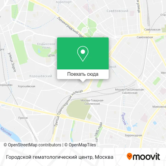 Карта Городской гематологический центр