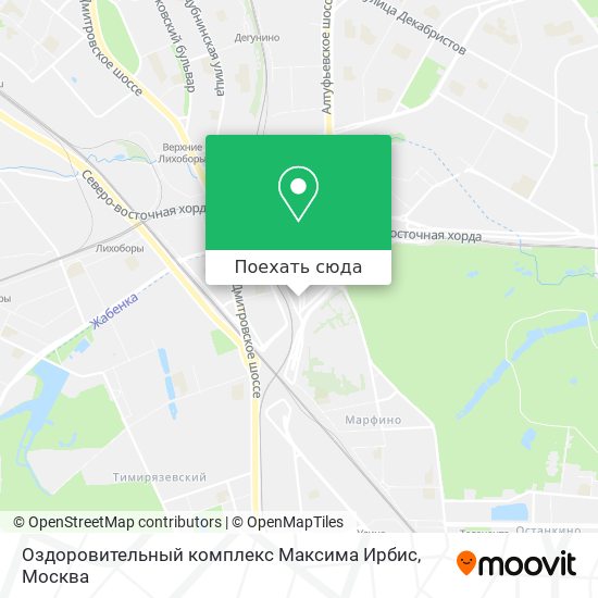 Карта Оздоровительный комплекс Максима Ирбис