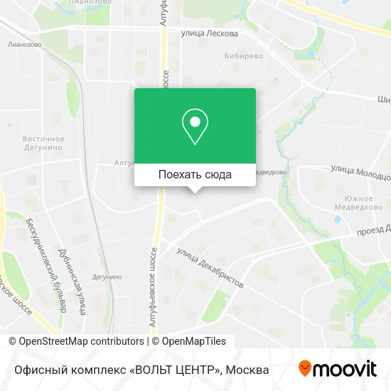 Карта Офисный комплекс «ВОЛЬТ ЦЕНТР»