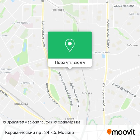 Карта Керамический пр . 24 к.5