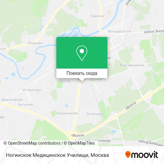 Карта Ногинское Медицинское Училище