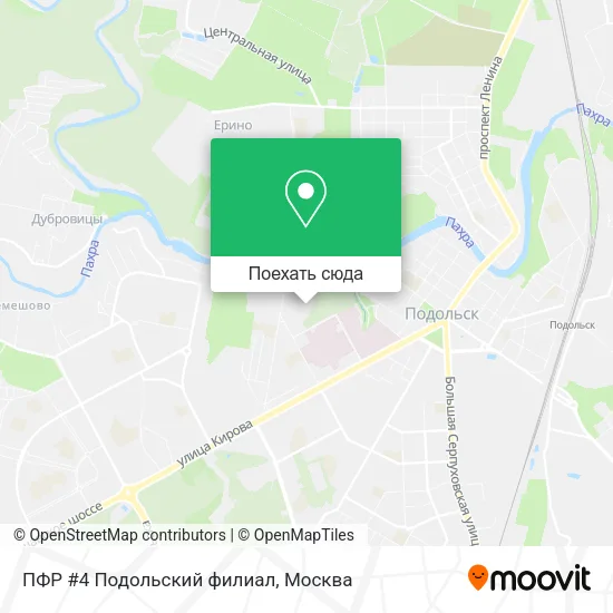 Карта ПФР #4 Подольский филиал