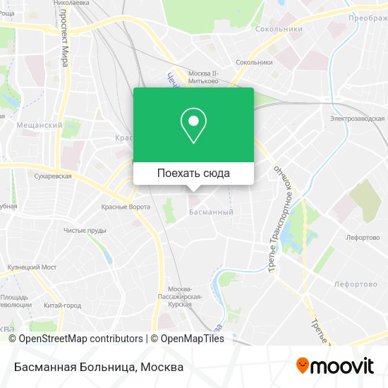 Карта Басманная Больница