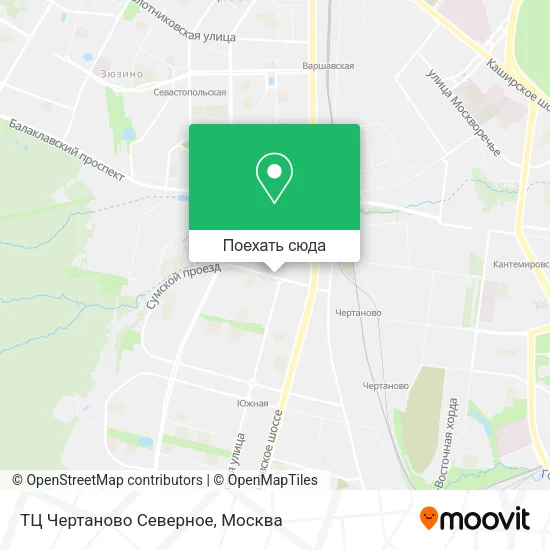 Карта ТЦ Чертаново Северное