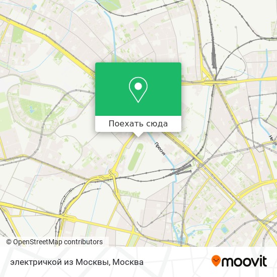 Карта электричкой из Москвы
