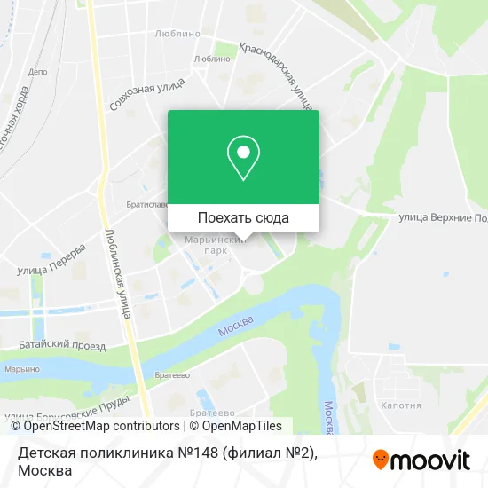 Карта Детская поликлиника №148 (филиал №2)