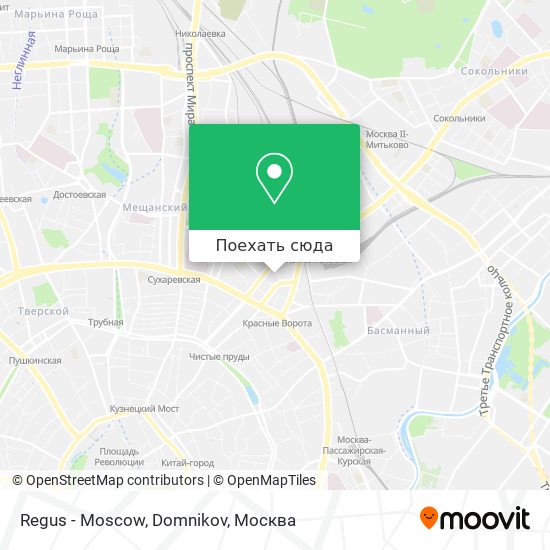 Карта Regus - Moscow, Domnikov
