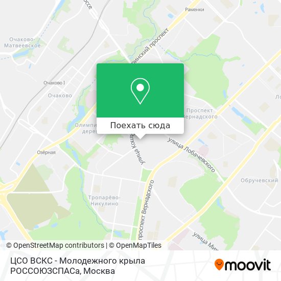 Карта ЦСО ВСКС - Молодежного крыла РОССОЮЗСПАСа