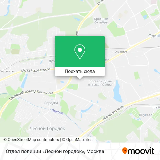 Карта Отдел полиции «Лесной городок»