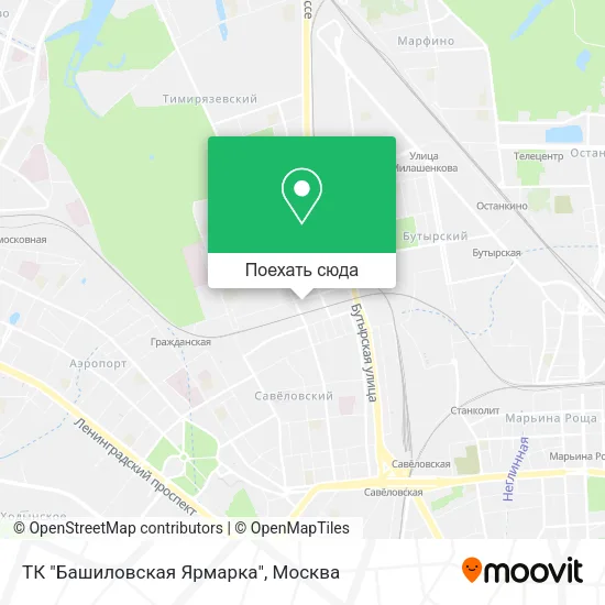 Карта ТК "Башиловская Ярмарка"