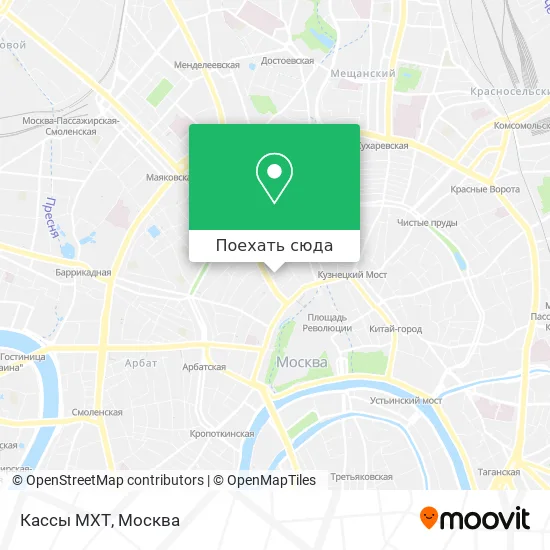 Карта Кассы МХТ