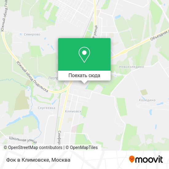 Карта Фок в Климовске
