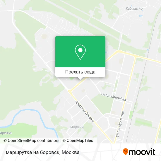 Карта маршрутка на боровск