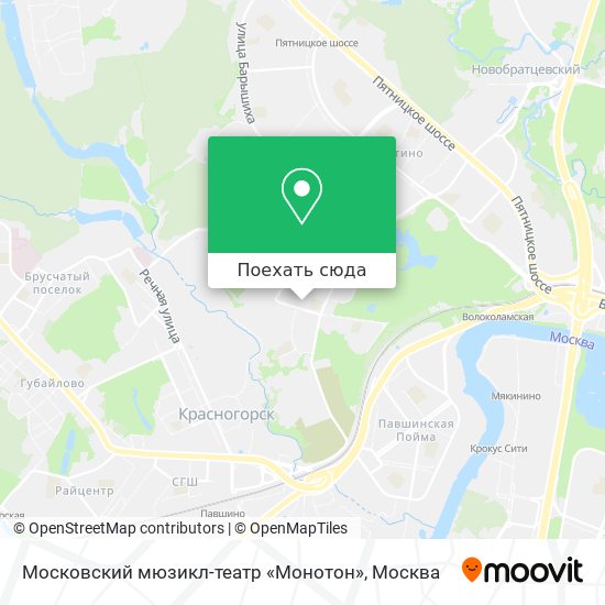 Карта Московский мюзикл-театр «Монотон»