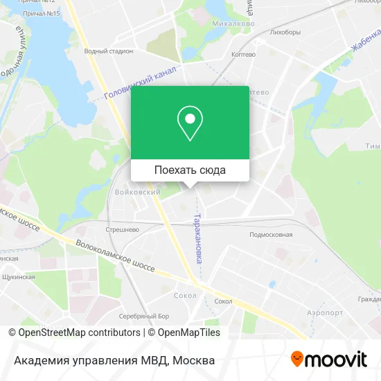 Карта Академия управления МВД