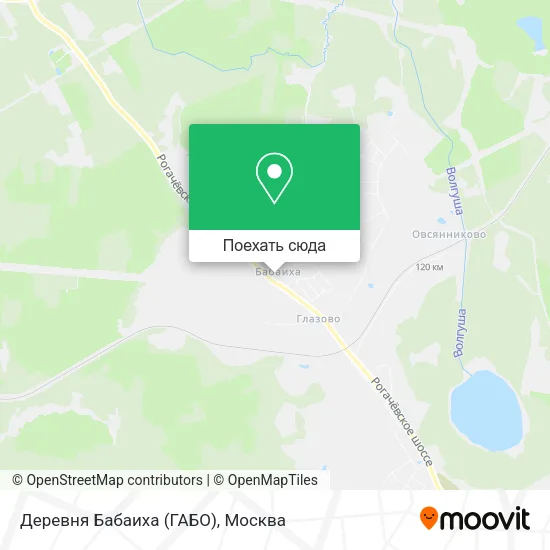 Карта Деревня Бабаиха (ГАБО)
