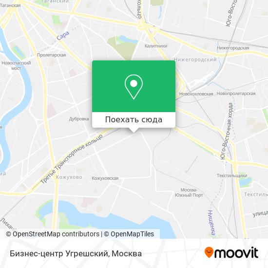 Карта Бизнес-центр Угрешский