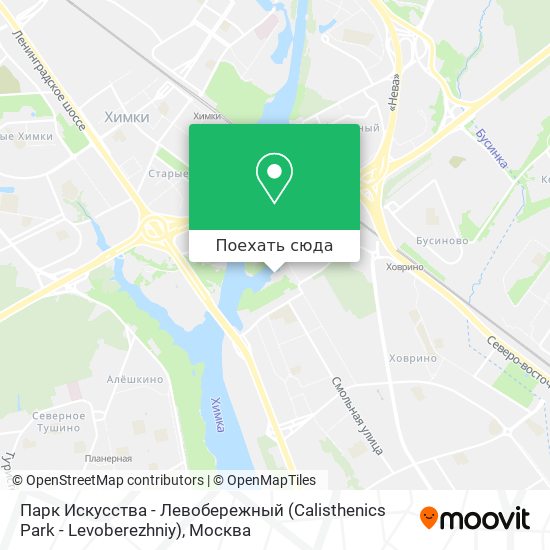 Карта Парк Искусства - Левобережный (Calisthenics Park - Levoberezhniy)