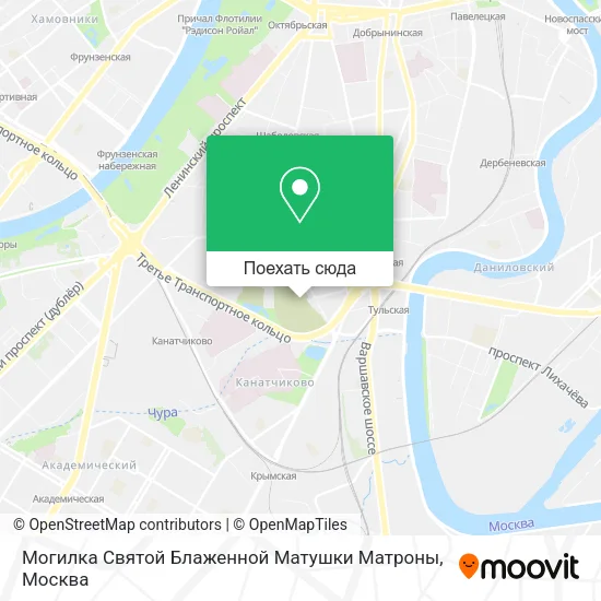 Карта Могилка Святой Блаженной Матушки Матроны
