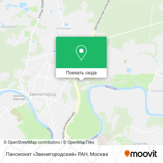 Карта Пансионат «Звенигородский» РАН