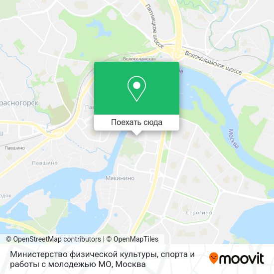 Карта Министерство физической культуры, спорта и работы с молодежью МО
