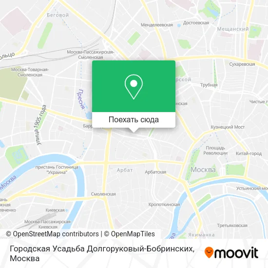 Карта Городская Усадьба Долгоруковый-Бобринских