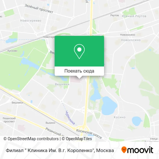 Карта Филиал " Клиника  Им. В.г. Короленко"