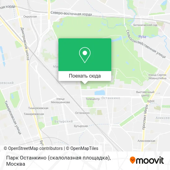 Карта Парк Останкино (скалолазная площадка)
