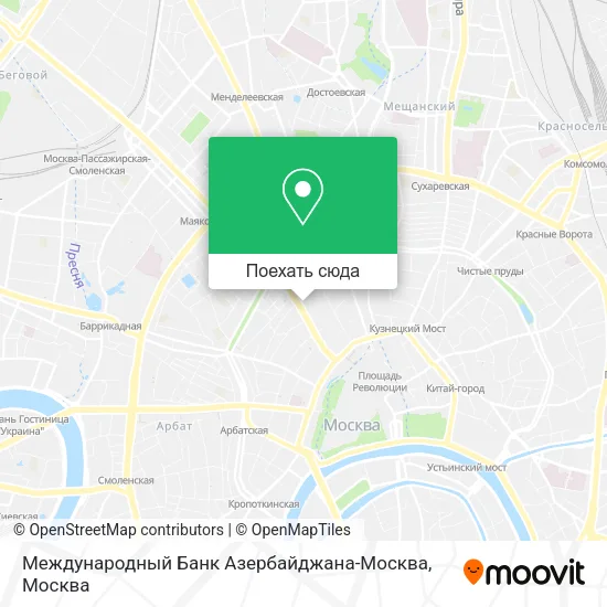 Карта Международный Банк Азербайджана-Москва