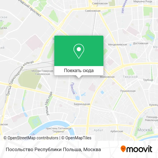 Карта Посольство Республики Польша
