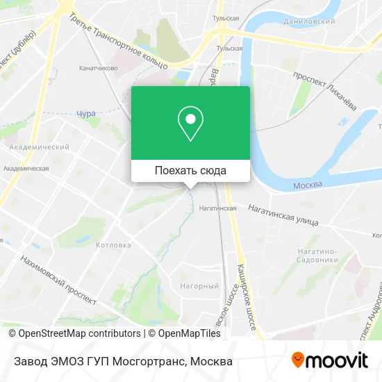 Карта Завод ЭМОЗ ГУП Мосгортранс