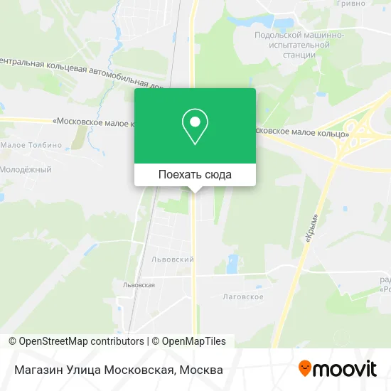Карта Магазин Улица Московская