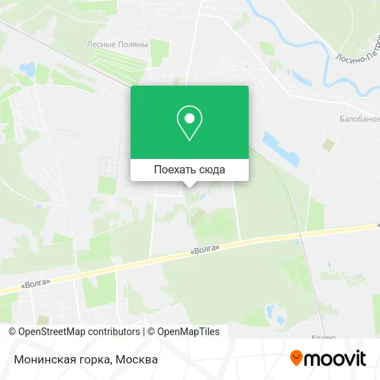 Карта Монинская горка