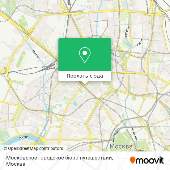 Карта Московское городское бюро путешествий