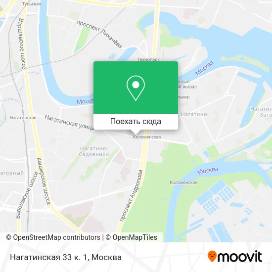 Карта Нагатинская 33 к. 1